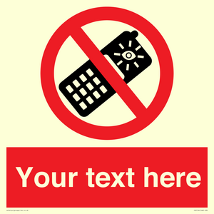 Custom No camera phones Sign